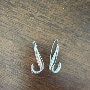 Sleek Silver Drop Earrings